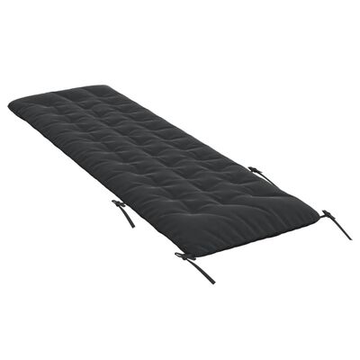 vidaXL Sonnenliegen-Auflage Schwarz 160x50x10 cm Wildleder-Optik