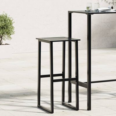 vidaXL Barhocker 2 Stk. Schwarz 38x38x80 cm Pulverbeschichteter Stahl