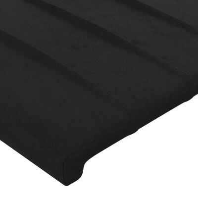 vidaXL Kopfteil mit Ohren Schwarz 83x23x78/88 cm Samt