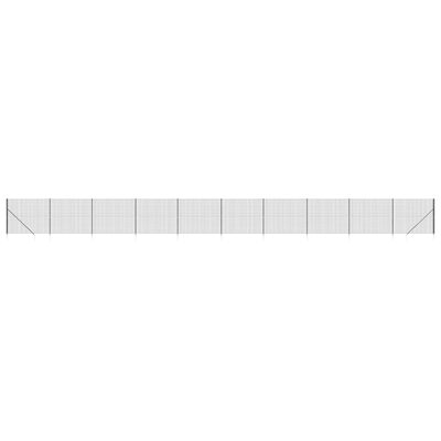 vidaXL Maschendrahtzaun mit Bodenhülsen Anthrazit 1,8x25 m