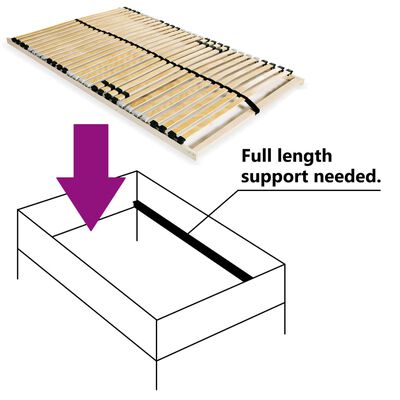 vidaXL Lattenrost mit 28 Latten 7 Zonen 140x200 cm