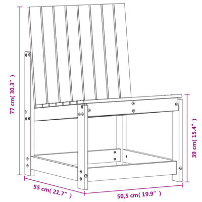 vidaXL Gartenstuhl 50,5x55x77 cm Massivholz Douglasie