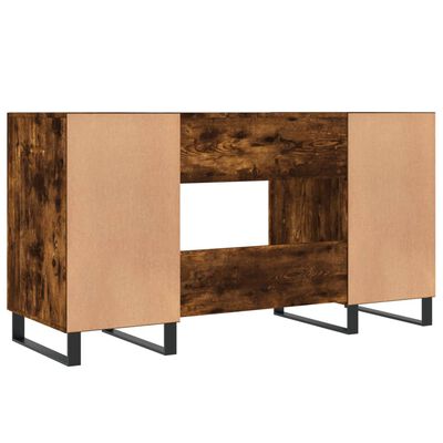 vidaXL Schreibtisch Räuchereiche 140x50x75 cm Holzwerkstoff