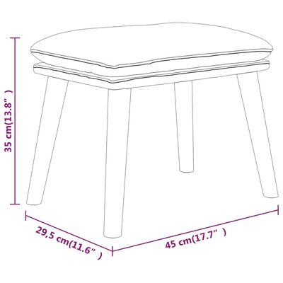 vidaXL Fußhocker Braun 45x29,5x35 cm Stoff