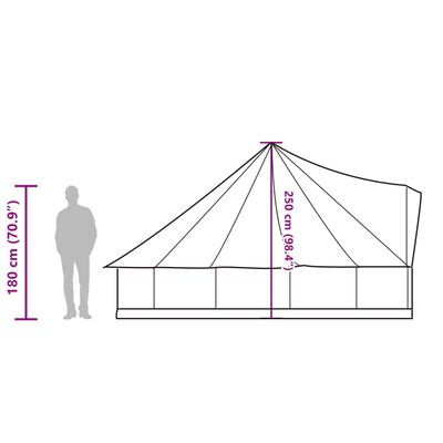 vidaXL Tipi-Familienzelt 8 Personen Blau Wasserdicht