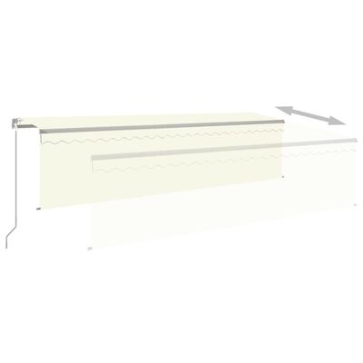 vidaXL Markise Manuell Einziehbar mit Rollo 5x3 m Creme