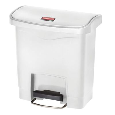 Rubbermaid Step-on Mülleimer Slim Jim 15 L Weiß