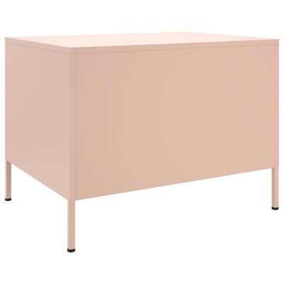 vidaXL Couchtisch Rosa 68x50x50,5 cm Stahl