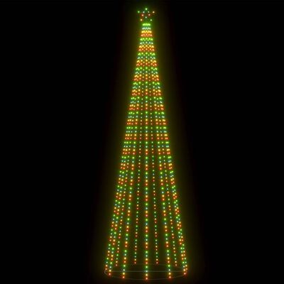 vidaXL Weihnachtsbaum in Kegelform 752 LEDs Bunt 160x500 cm