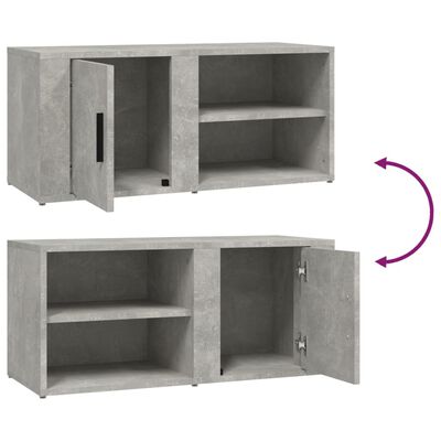 vidaXL TV-Schrank Betongrau 80x31,5x36 cm Holzwerkstoff