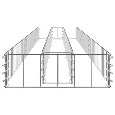 vidaXL Gabionen-Hochbeet Verzinkter Stahl 270x30x10 cm