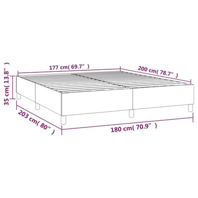 vidaXL Bettgestell Weiß 180x200 cm Kunstleder