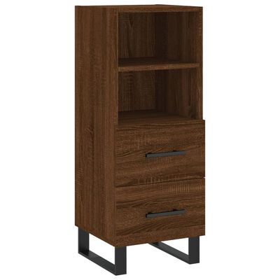 vidaXL Highboard Braun Eichen-Optik 34,5x34x180 cm Holzwerkstoff