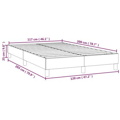 vidaXL Bettgestell Grau 120x200 cm Kunstleder