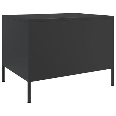 vidaXL Couchtisch Schwarz 68x50x50,5 cm Stahl