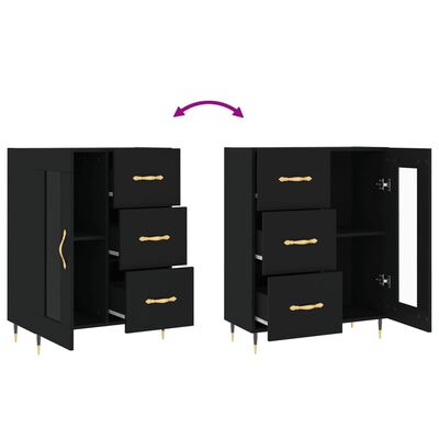 vidaXL Sideboard Schwarz 69,5x34x90 cm Holzwerkstoff