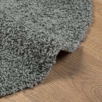 vidaXL Teppich Shaggy Hochflor Modern Grün Ø 120 cm