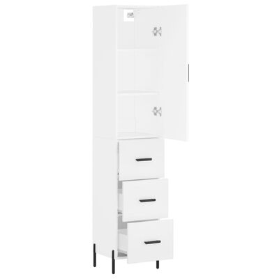 vidaXL Highboard Weiß 34,5x34x180 cm Holzwerkstoff