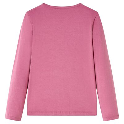 Kinder-Langarmshirt Himbeerrosa 104