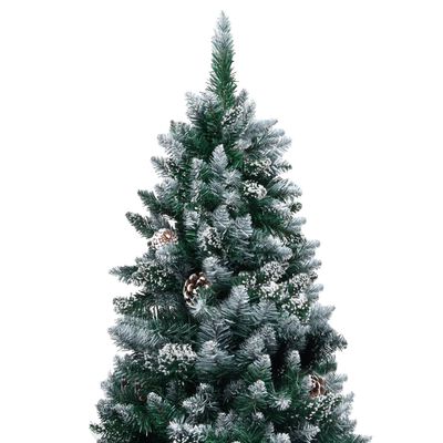 vidaXL Künstlicher Weihnachtsbaum mit Beleuchtung Kugeln Zapfen 150 cm