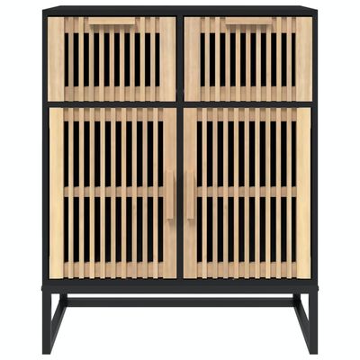 vidaXL Sideboard Schwarz 60x30x75 cm Holzwerkstoff