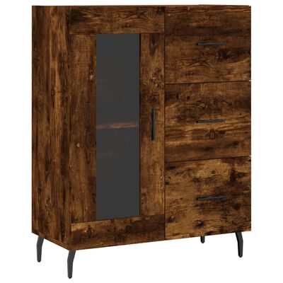 vidaXL Highboard Räuchereiche 69,5x34x180 cm Holzwerkstoff