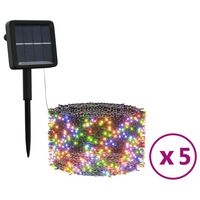 vidaXL Solar-Lichterketten 5 Stk. 5x200 LED Mehrfarbig Innen Außen