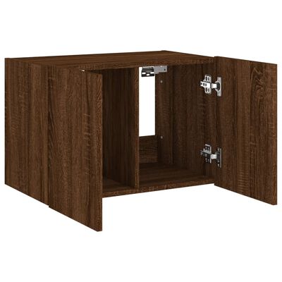 vidaXL TV-Wandschrank mit LED-Leuchten Braun Eichen-Optik 60x35x41 cm