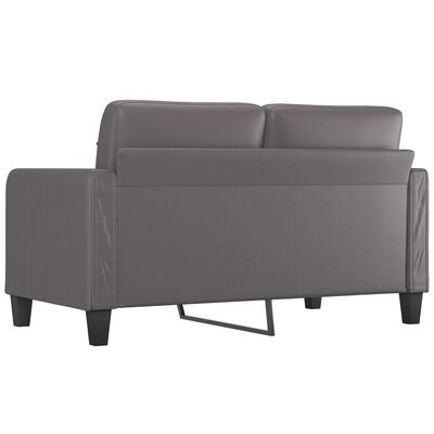 vidaXL 2-Sitzer-Sofa Grau 140 cm Kunstleder