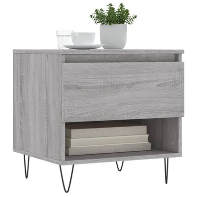 vidaXL Couchtische 2 Stk. Grau Sonoma 50x46x50 cm Holzwerkstoff