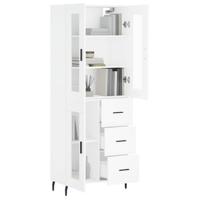 vidaXL Highboard Weiß 69,5x34x180 cm Holzwerkstoff