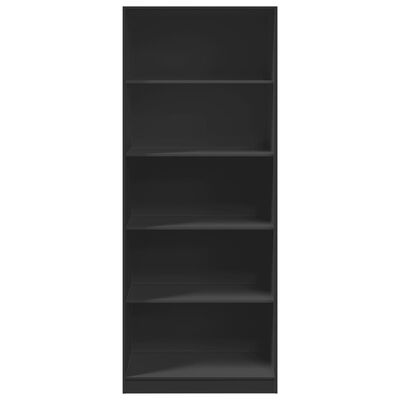 vidaXL Kleiderschrank Schwarz 80x50x200 cm Holzwerkstoff