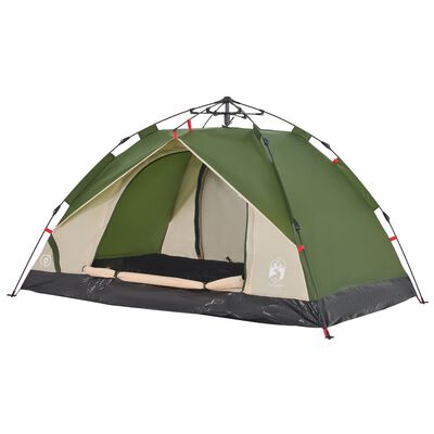 vidaXL Kuppel-Campingzelt 2 Personen Grün Quick Release