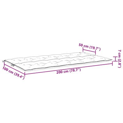 vidaXL Gartenbank-Auflage Hellblau 200x(50+50)x7 cm Oxford-Gewebe