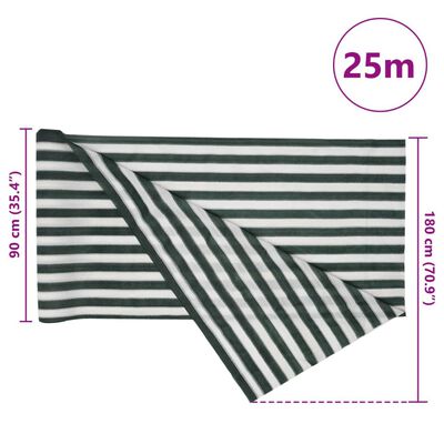 vidaXL Zaunblende Grün und Weiß 1,8x25 m HDPE 75 g/m²