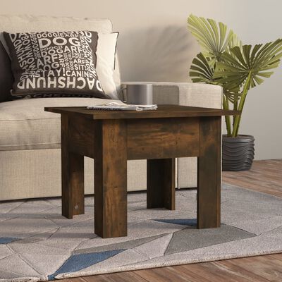 vidaXL Couchtisch Räuchereiche 55x55x42 cm Holzwerkstoff