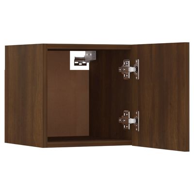 vidaXL 6-tlg. TV-Schrank-Set Braun Eichen-Optik Holzwerkstoff