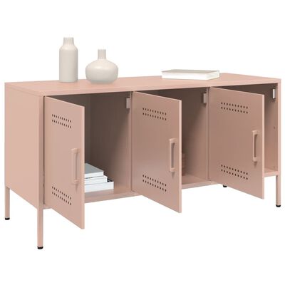 vidaXL TV-Schrank Rosa 100,5x39x50,5 cm Stahl