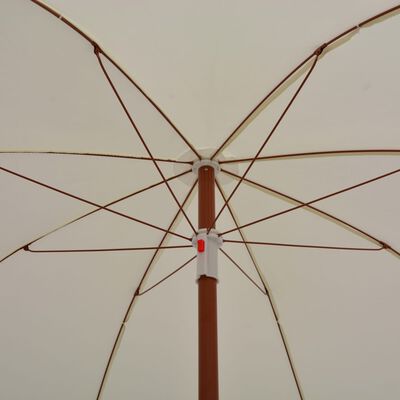 vidaXL Sonnenschirm mit Stahl-Mast 180 cm Sandweiß