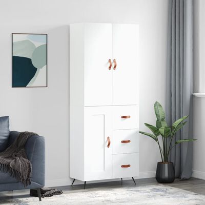 vidaXL Highboard Weiß 69,5x34x180 cm Holzwerkstoff