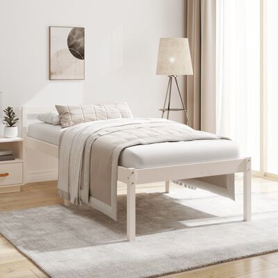 vidaXL Seniorenbett Weiß 75x190 cm Massivholz Kiefer