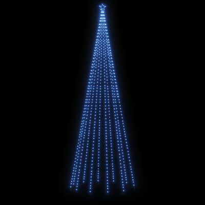 vidaXL Weihnachtsbaum mit Erdnägeln Blau 732 LEDs 500 cm