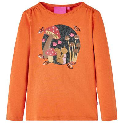 Kinder-Langarmshirt Dunkelorange 104