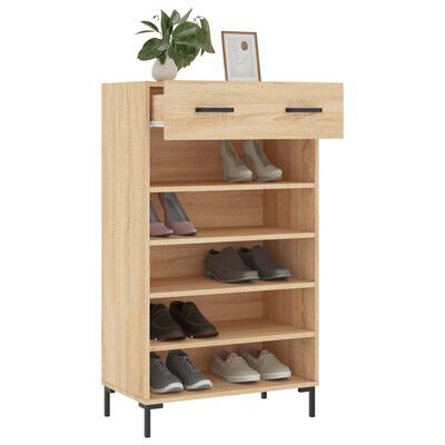 vidaXL Schuhschrank Sonoma-Eiche 60x35x105 cm Holzwerkstoff