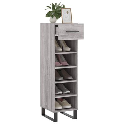 vidaXL Schuhschrank Grau Sonoma 30x35x105 cm Holzwerkstoff