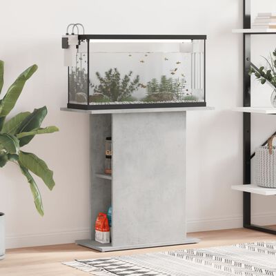 vidaXL Aquariumständer Betongrau 75x36x72,5 cm Holzwerkstoff