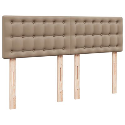 vidaXL Boxspringbett Matratze Cappuccino-Braun 140x200cm Kunstleder