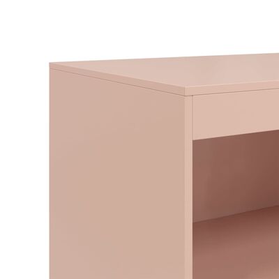 vidaXL Sideboard Rosa 67x39x107 cm Stahl