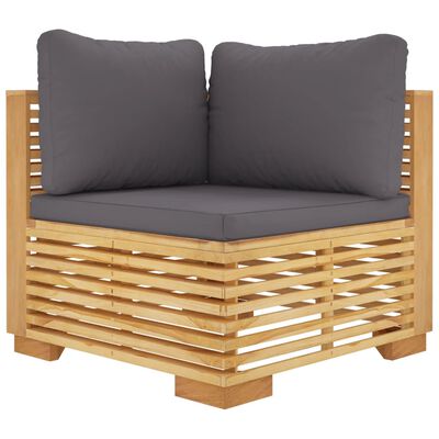 vidaXL 8-tlg. Garten-Lounge-Set mit Kissen Massivholz Teak