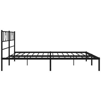 vidaXL Bettgestell mit Kopfteil Metall Schwarz 183x213 cm